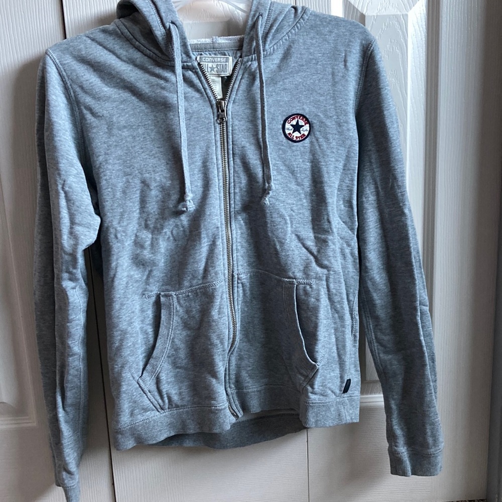 Grey Converse Zip-up Hoodie